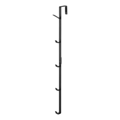 Image of YAMAZAKI Home 7646 Over The Door Hooks Vertical Hanging Coat Rack, Black