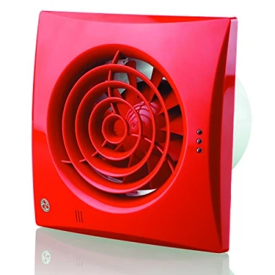 Image of Blauberg UK 150 Quiet VT Red Extractor Fan Pull Cord &amp; Timer 150mm, 17 W, 240 V, mm