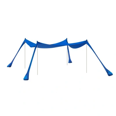 Image of Beach Tent Sun Shelter Canopy Portable Shade with 4 Aluminum Poles,OZT02 HB Sobuy