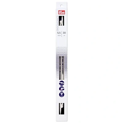 Image of Prym 190 307 Single Point Ergonomic Knitting Needle 5.5mm/30cm, White, One Size
