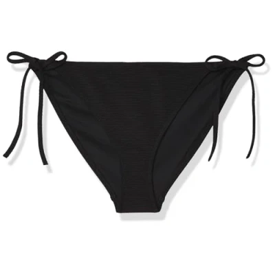 Image of Calvin Klein Women&#039;s String Side Tie Bikini Bottoms with Logo Badge, Blue (Sail Aqua), 3XL
