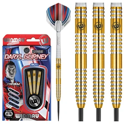 Image of WINMAU Daryl Gurney Original Tungsten Steeltip Darts Set 25g with Prism Flights and Shafts (Stems)