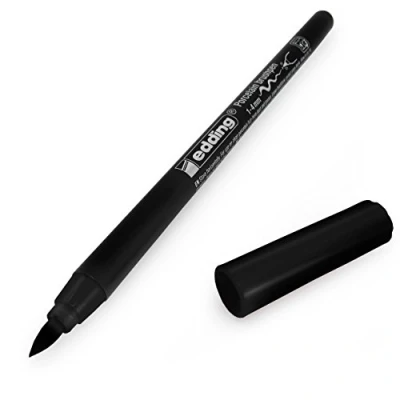 Image of edding 4200 Porcelain Brush Pen 1 4mm Tip Single Black #1