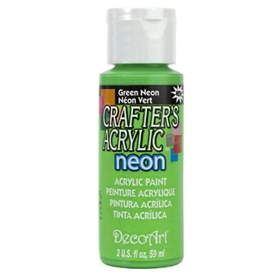 Image of Deco Art Acrylic Paint, Neon Green, 59ml