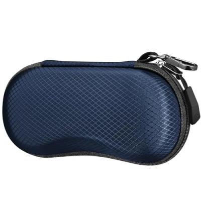 Image of FINTIE Sunglasses Case for Men and Women Hard Shell Shockproof Sport Glasses Zipper Portable Spectacle Cases with Clip