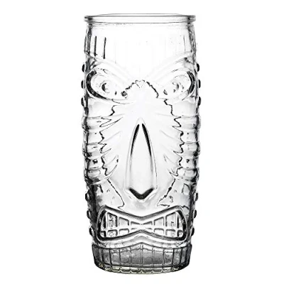 Image of Libbey Tiki Highball Glasses 20oz / 570ml Set of 4 Hawaiian Cocktail Tumblers