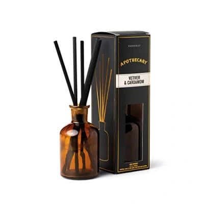 Image of Paddywax Apothecary Collection Reed Fragrance Diffuser, 3 Ounce, Vetiver &amp; Cardamom