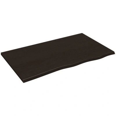 Image of vidaXL Table Top Dark Brown 100x60x2 cm Treated Solid Wood Oak
