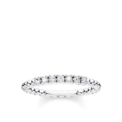 Image of THOMAS SABO ring balls with white stones silver 925 sterling TR2323 051 14 50
