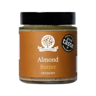 Image of Nutural World Crunchy Almond Nut Butter (170g) Great Taste Award Winner 100% Pure Single Ingredient