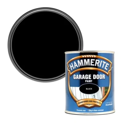 Image of Hammerite Garage Door Paint, Black, 750 ml