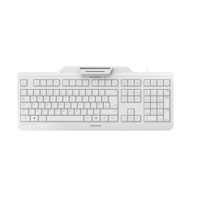 Image of CHERRY KC 1000 SC Corded Smartcard Keyboard, Light Grey, USB (QWERTY UK)