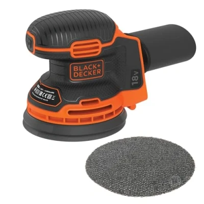 Image of BLACK+DECKER Cordless Random Orbit Sander 18V Bare Unit (Battery not Included). BDCROS18N XJ