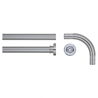 Image of Sealskin Shower Curtain Rail, Stainless Steel, Chrome, 2.8 x 90 cm