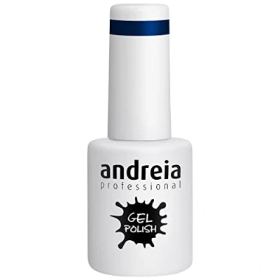 Image of Andreia Semi Permanent Nail Gel Polish for UV/LED Lamp Intense Shine and 4 weeks Lasting French Manicure Varnish Colour 257 Metallic Blue Shades of Green 10.5 ml
