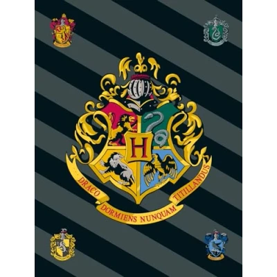 Image of JFABRICS Harry Potter Hogwarts Crest Blanket