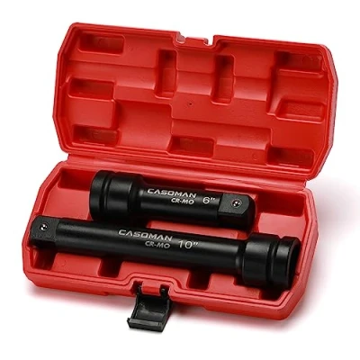 Image of CASOMAN 1 Inch Drive Impact Extension Bars, Length: 6&quot; &amp; 10&quot;, Socket Extension, CR MO Steel