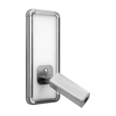 Image of Ibiza Wall Lamp Head with Backlit Light 10W LED Satin Nickel 4000K, 700lm,