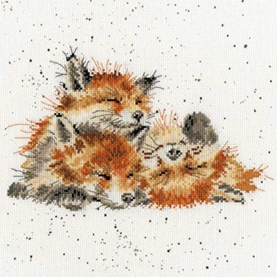 Image of Bothy Threads Cross Stitch Kit Wrendale Designs Afternoon Nap