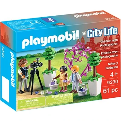 Image of PlayMOBIL 9230 City Life Flower Children and Photographer, Fun Imaginative Role Play, PlaySets Suitable for Ages 4+