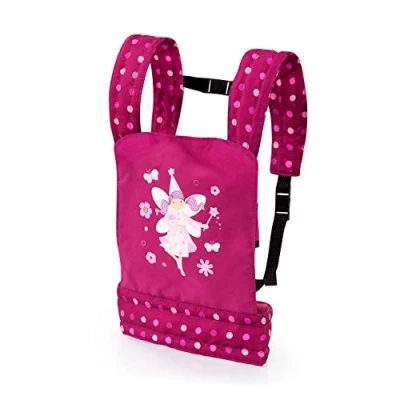 Image of Bayer Design Baby doll carrier stuffed sling front and back with adjustable straps accessories, bordeaux