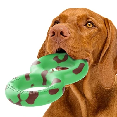 Image of Goughnuts Virtually Indestructible Dog Pull Toy, Durable and Guaranteed for Tug of War with Medium Large Dogs Rubber Aggressive Power Chewers Like Pit Bulls, Labs, German Shepherds