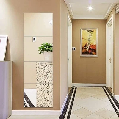Image of Trendi® Set Of 8 Mirror Wall Tiles Square 30cmx30cm Self Adhesive Glass Bathroom/Bedroom (30 x 30 cm)