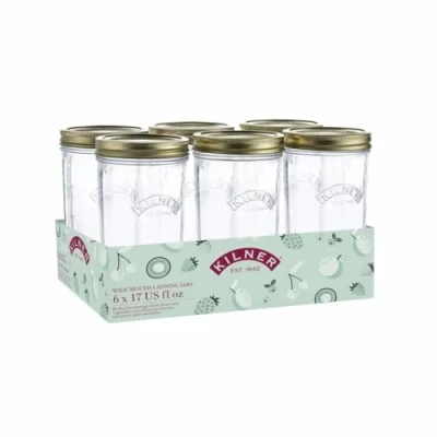 Image of Kilner Wide Mouth Jars 0.5Ltr (Box 6) Exclusive Set