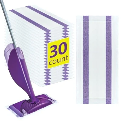 Image of 30 Pack Mop Refill Pads for Flash Power Mop,Disposable Absorbing &amp; Microfibre Pad Refills Powermop, Powerful Stain Removal,Safe All Hard Sealed Surfaces.