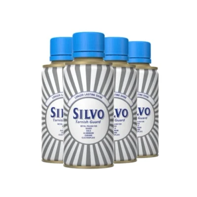 Image of Silvo Tarnish Guard Metal Polish I All Purpose For Silver, Gold, Aluminium, Chrome &amp; Electroplate Size: 175ml (Pack of 4)