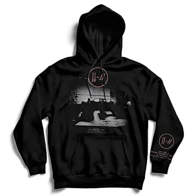 Image of Twenty One Pilots Unisex Black Hoodie Dark Stage with Arm Prints (S)