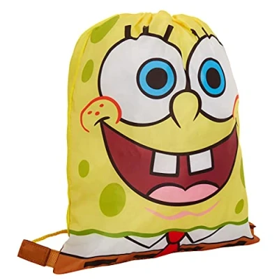 Image of SPONGEBOB SQUAREPANTS Kids Gym Bag Boys Girls Drawstring School Swim Lunch