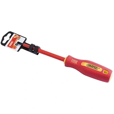 Image of Draper Fully Insulated Plain Slot Screwdriver, 5.5 x 125mm
