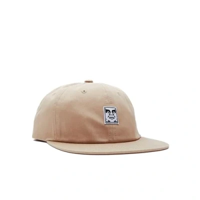 Image of Obey Clothing Icon Patch Panel Hat Khaki ONE SIZE