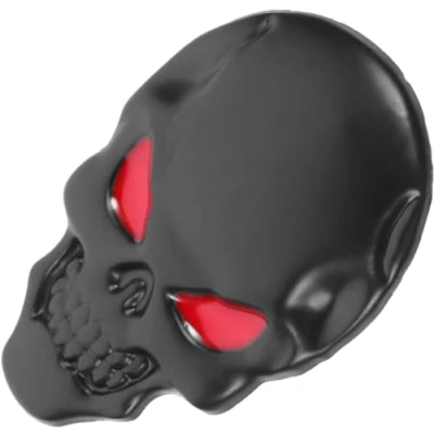 Image of PSL 3D Metal Skull Car Stickers, Black Sticker Stickers Motorbike Emblem Badge Styling Decals for Motorcycle