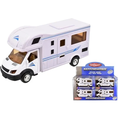 Image of KandyToys Motorhome Caravan Die Cast Metal 1:40 Scale Kids Toy