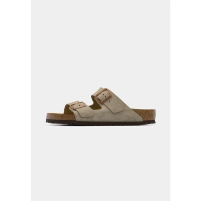 Image of Birkenstock Arizona Slippers, Size: 7.5, Taupe Suede