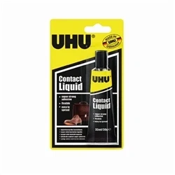 Image of UHU 033882 Contact Liquid Adhesive 33ml Blister Card 3 33882