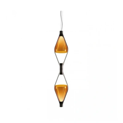 Image of Kundalini Viceversa2 LED hanging lamp 2 bulb amber
