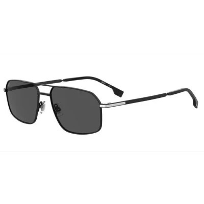 Image of BOSS Sunglasses Matte black/silvercoloured, Men&#039;s, Size: 58, black/silver coloured