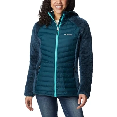 Image of Columbia Women&#039;s Powder Lite Sherpa Hybrid Jacket, Puffer Night Wave, Size XS
