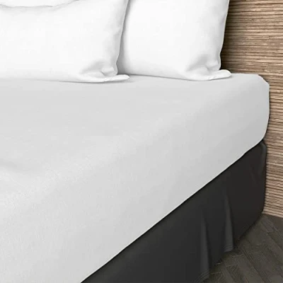 Image of Soleil d&#039;ocre, Fitted Sheet, Cotton, 57 Threads, White, 90 x 200 cm