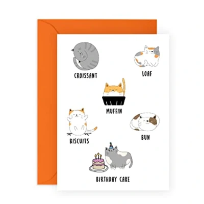 Image of Central 23 Cat Greeting Card for Her Cute Birthday Men &amp; Women Lovers Fur Mum or Dad Fun Gift Parents Comes with Stickers