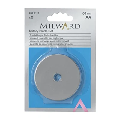 Image of Milward Rotary Blade Set: 60mm Diameter: 2 Pieces, Assorted