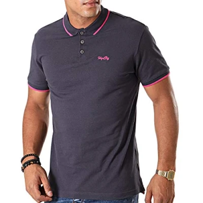 Image of Tokyo Laundry Noel Cotton Pique Polo Shirt in Navy S