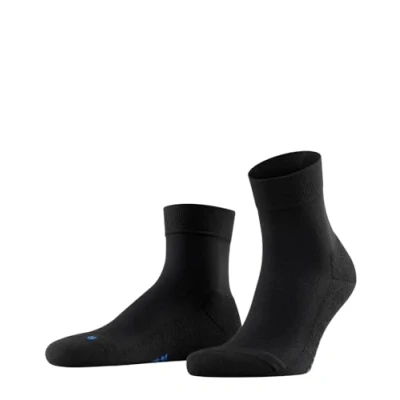 Image of FALKE Unisex Cool Kick U SSO Soft Breathable Quick Drying Plain 1 Pair Socks, Black (Black 3001), 5.5 7.5