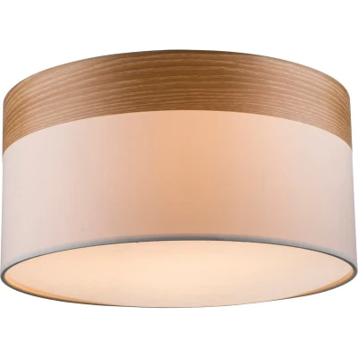 Image of Globo Semi flush ceiling lamp Libba, cream wood