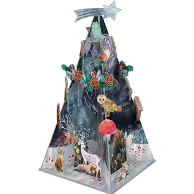 Image of 3D Christmas Advent Calendar Silver Stag Pop &amp; Slot Up Freestanding Reindeer