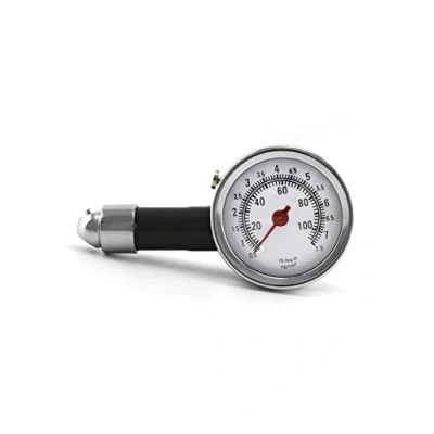 Image of QWORK® Type Pressure Gauge, Air Tester, 0 100Psi, for Car, Bike and Motorcycle