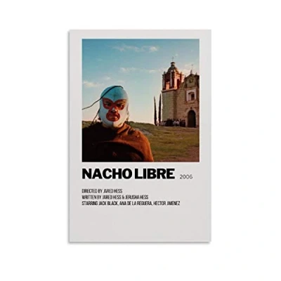 Image of ZHYU Movie Poster Room Aesthetic Nacho Libre Canvas Art and Wall Picture Print Modern Family bedroom Decor Posters 12x18inch(30x45cm)